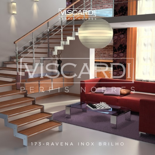 Acabamento P/ Piso/Parede Ravena 173 Inox Brilho Aço Inox 304 Viscardi - Imagem principal - 56e7fbbe-8901-4447-bb52-8bbd75736008