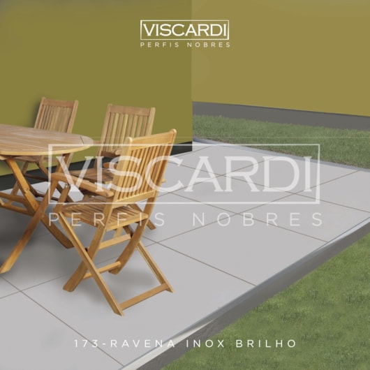 Acabamento P/ Piso/Parede Ravena 173 Inox Brilho Aço Inox 304 Viscardi - Imagem principal - 597e31e0-6d82-49a3-aced-cf6f30036af1