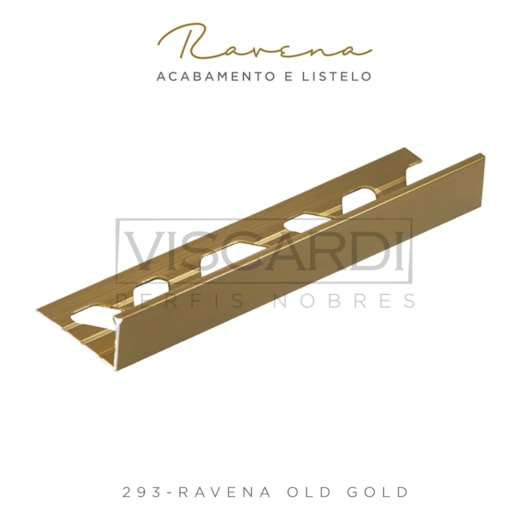 Acabamento P/ Piso/Parede Ravena 293 Old Gold Acetinado Alumínio Anodizado Viscardi - Imagem principal - deb389bc-d401-425b-93af-71e5ab628d09