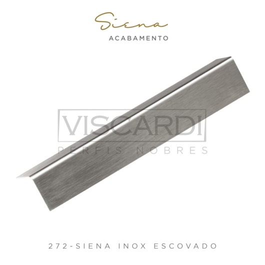 Acabamento P/ Piso/Parede Siena 272 Inox Escovado Aço Inox 304 Viscardi - Imagem principal - 7833ad21-567c-47d7-b6a4-e6b03567b793