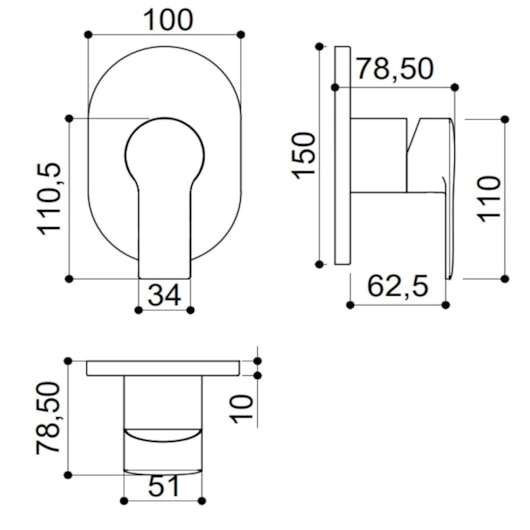 Acabamento Para Misturador Chuveiro Docol Soul Kr76467 Dourado Kromma 4,5cm - Imagem principal - ddc4db1c-fc46-4eef-a03d-a0ad045de989