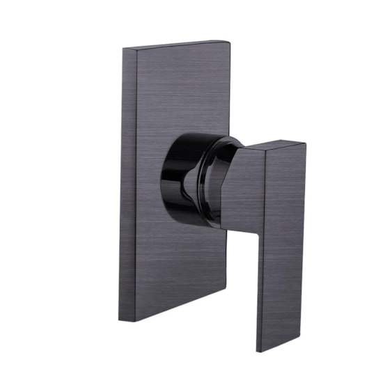 Acabamento Para Misturador Monocomando Para Chuveiro Base Deca Titânio Escovado Kromma - Imagem principal - 07324504-8244-4c86-b728-c3f2a77b150b