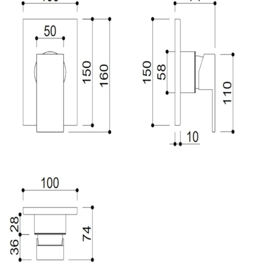 Acabamento Para Misturador Monocomando Para Ducha Higiênica Flexível  Base Deca Cromado Kromma - Imagem principal - 5cd63f60-805b-48db-9bc7-e8d620081947