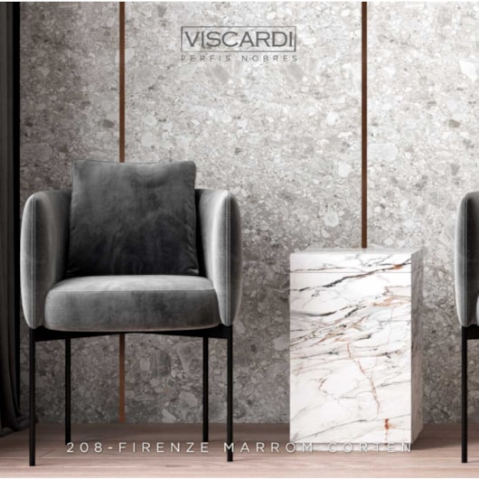 Acabamento Para Parede Firenze 208 Marrom Corten Pintura Eletrostática Viscardi - Imagem principal - a0207c7b-c854-4d49-befc-0ee64a902682