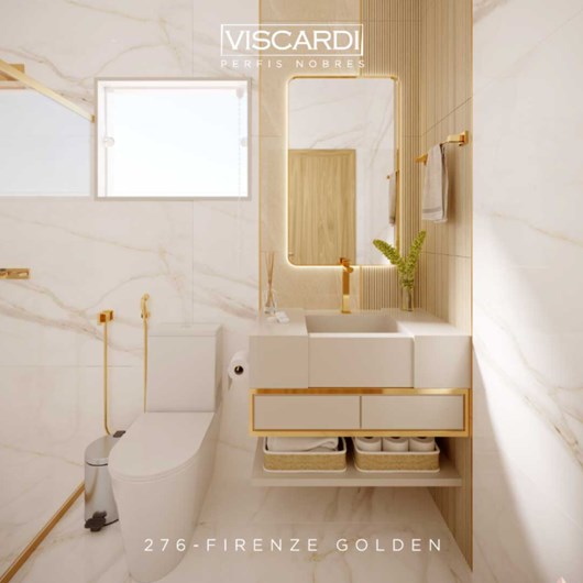 Acabamento Para Parede Firenze 276 Golden Brilho Alumínio Anodizado Viscardi - Imagem principal - fb10abb6-c4b5-427c-9bb7-6ddfff8e5696