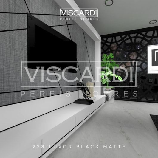 Acabamento Para Parede Luxor 228 Black Matte Alumínio Anodizado Viscardi - Imagem principal - a4eeae1b-bed4-4527-8858-703a7df8eb7a