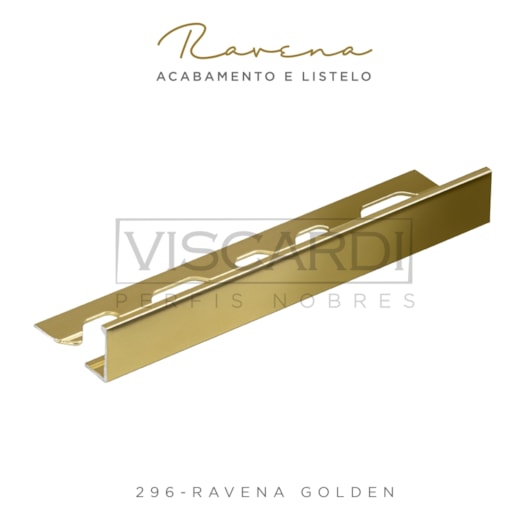 Acabamento Para Parede Ravena 296 Golden Brilho Alumínio Anodizado Viscardi - Imagem principal - d508d049-a72f-49f3-bc46-a8e8b04eb45b