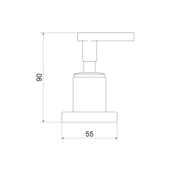 Acabamento para Registro 1/2'', 3/4'' e 1'' Athena Slim Preto Matte Meber