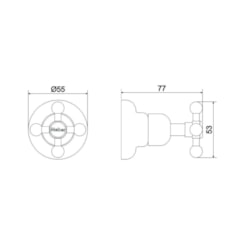 Acabamento Para Registro 1/2'', 3/4'' e 1'' Supernova Meber