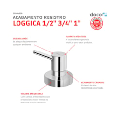 Acabamento Para Registro Base Deca Loggica 1/2 3/4 1 Cromado Docol