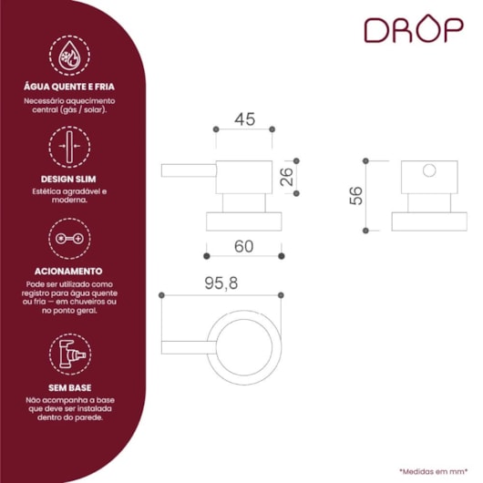 Acabamento Para Registro Base Deca Meber Docol Black Matte Drop - Imagem principal - ad5c2021-c438-43cf-8582-51ca80412fb0