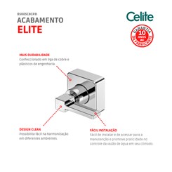 Acabamento Para Registro Base Docol Elite 1/2 3/4 1 Cromada Celite