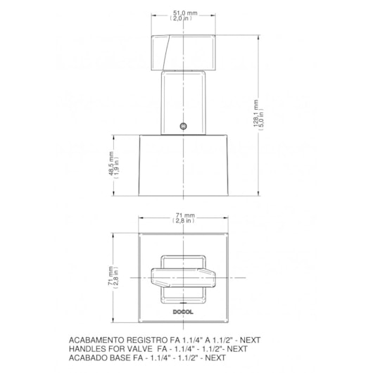 Acabamento Para Registro Base Fabrimar Next 1.1/4