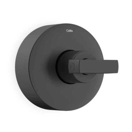 Acabamento para Registro de Gaveta e Pressão Base Deca 1.1/4 1.1/2 Flow Preto Matte Celite - Imagem principal - 1366fe01-d7d3-43a4-86c1-2daf751c25e6