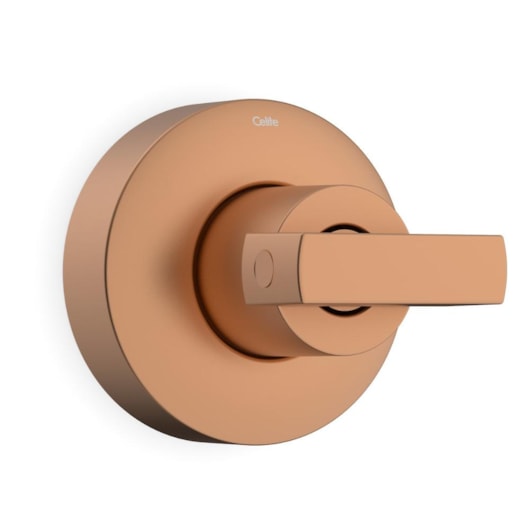 Acabamento para Registro de Gaveta e Pressão Base Deca 1/2 3/4 1 Flow Rose Gold Matte Celite - Imagem principal - ffb714ac-89ed-402c-bb3e-b1a120604b21