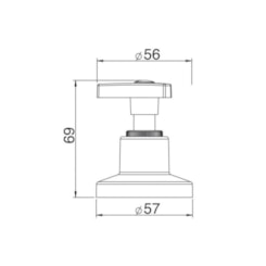 Acabamento Para Registro De Pressão 1, 1/2 E 3/4 Cromado 4901 C30 Lorenzetti