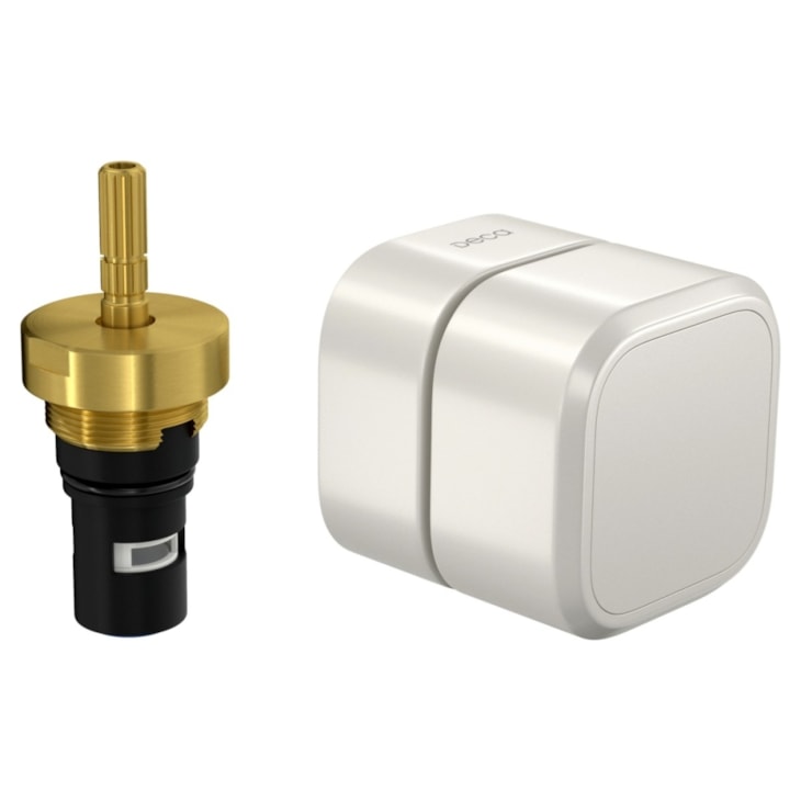 Acabamento Para Registro de Pressão 1/2 E 3/4 Quadrado Decayou Dynamic White Deca