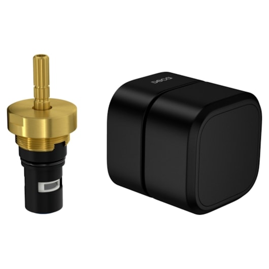 Acabamento para Registro de Pressão 1/2 e 3/4 Quadrado You Black Matte Deca - Imagem principal - 7ccdeabf-d718-4387-84f3-601680953252