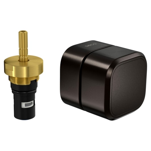 Acabamento para Registro de Pressão 1/2 E 3/4 Quadrado You Brown Matte Deca - Imagem principal - 44cc1b3d-75e2-4971-8cb7-193d80c1b4ec