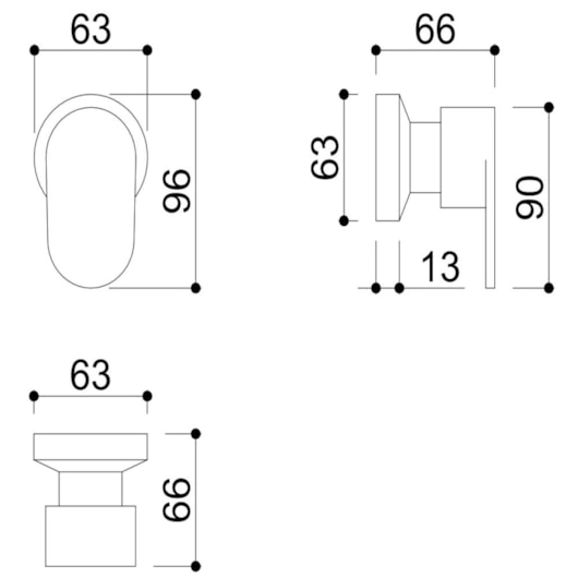 Acabamento Para Registro De Pressão E Gaveta Para Base Deca E Meber Cromado Kromma - Imagem principal - 5ca3b182-1063-46dc-9db4-187b3358c99f