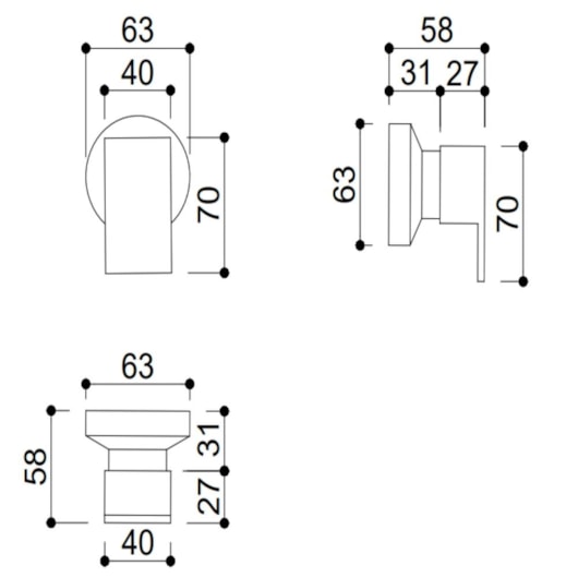 Acabamento Para Registro De Pressão E Gaveta Para Base Docol Kr262d Branco Matte Kromma - Imagem principal - 0445256c-80cb-4818-a19e-8b2471b3c0cc