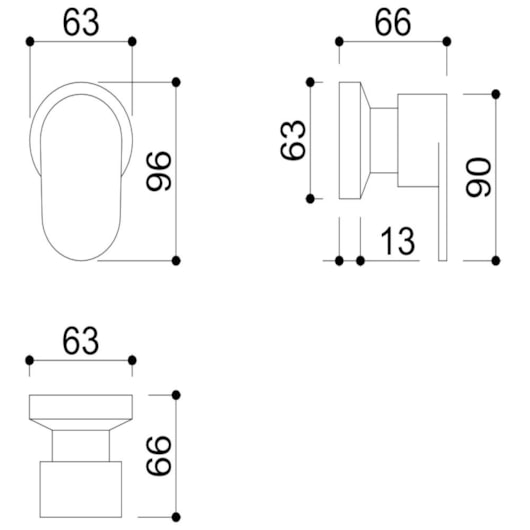 Acabamento Para Registro De Pressão E Gaveta Para Base Docol Kr461d Champagne Matte Kromma - Imagem principal - 76d7c9dc-7cc0-4408-b528-956c0acf6848