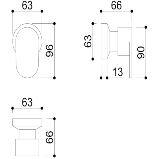 Acabamento Para Registro De Pressão E Gaveta Para Base Docol Kr7461d Dourado Kromma - Imagem principal - 11d6f64a-aa65-4d78-ac59-beac026faedd