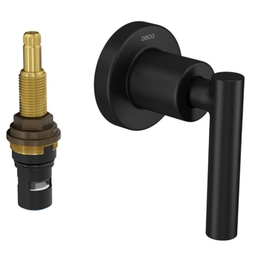 Acabamento Para Registro de Pressão Pequeno 1/2E3/4 Beta Black Matte Deca - Imagem principal - 78bcd023-f172-438a-9d3a-138867e79201