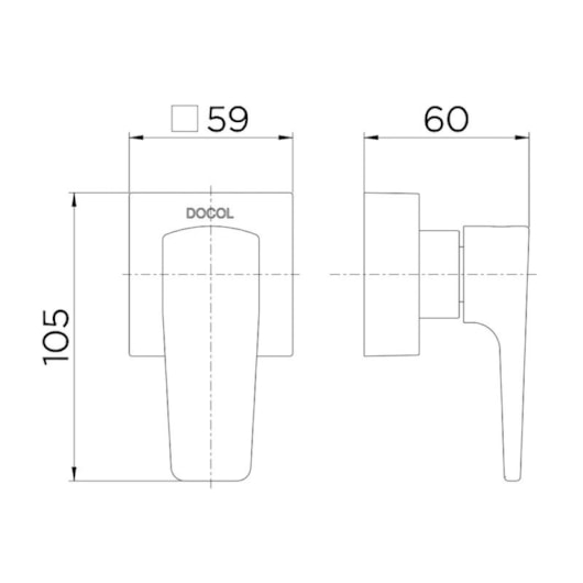 Acabamento Para Registro DocolBase 1.1/2  Lift Onix Docol - Imagem principal - 71ba3de4-ec73-44b0-a378-fb13bd235bc3