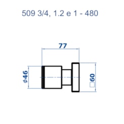 Acabamento para Registro Elo 509 3/4 C480 Cromado 1/2