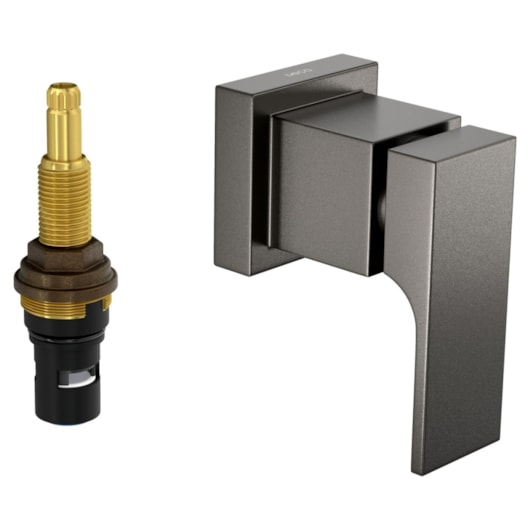 Acabamento Para Registro Pres 1/2 E 3/4 Unic Antracite Deca - Imagem principal - befab54d-49ed-445e-b30d-c1319d3ae343