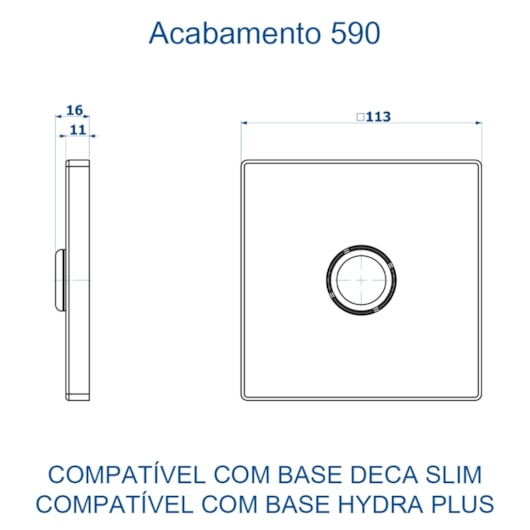 Acabamento Para Válvula De Descarga 590 Bases Deca Slim E Hydra Grafite Escovado Fani - Imagem principal - 70209951-9135-4eae-8e4c-3a2fd632d43b