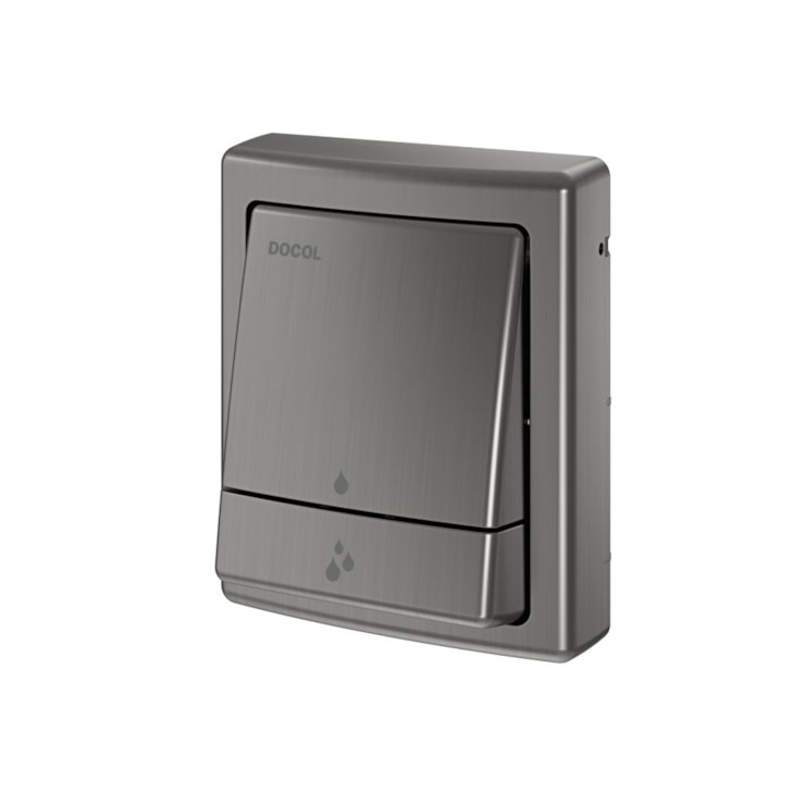 Acabamento Para Válvula De Descarga Salvágua Square Grafite Escovado Docol