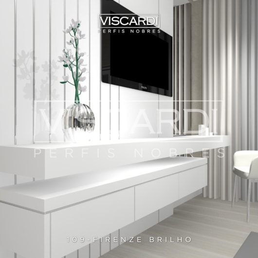 Acabamento Viscardi Para Parede Firenze 109 Cromado Brilho Alumínio Anodizado - Imagem principal - 924efee1-3a51-43ec-80e0-65e3b6f16a50