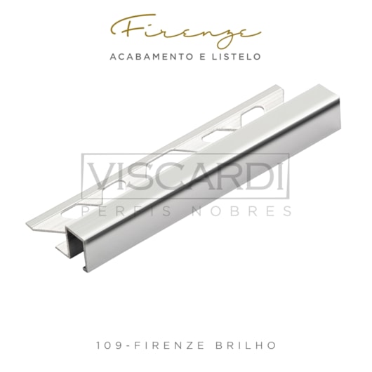 Acabamento Viscardi Para Parede Firenze 109 Cromado Brilho Alumínio Anodizado - Imagem principal - 3b91b3eb-70cf-4338-be15-0a11563b2edd