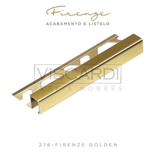 Acabamento Viscardi Para Parede Firenze 276 Golden Brilho Alumínio Anodizado  - Imagem principal - db0edf01-ea6c-4324-bd54-99be23537151