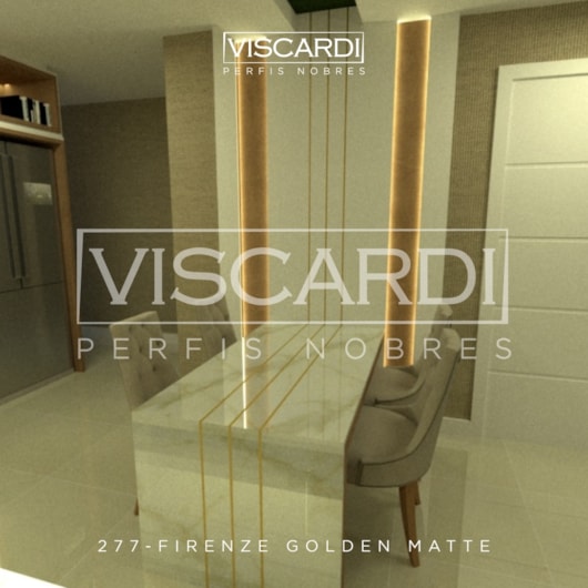 Acabamento Viscardi Para Parede Firenze 277 Golden Matte Alumínio Anodizado - Imagem principal - 5ce6b356-11df-4d62-98c8-04426476dc84