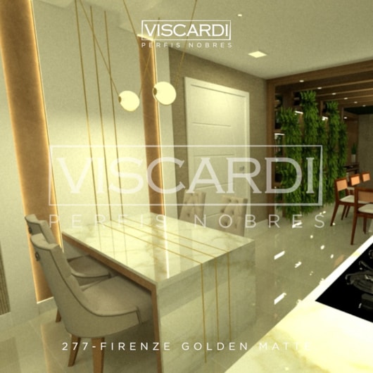 Acabamento Viscardi Para Parede Firenze 277 Golden Matte Alumínio Anodizado - Imagem principal - 03ed3138-28e2-4cde-848a-0ca75ccefffd