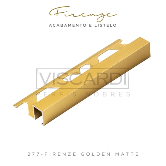 Acabamento Viscardi Para Parede Firenze 277 Golden Matte Alumínio Anodizado - Imagem principal - 2d0ea556-56a6-4001-9532-5f0f0e84418a