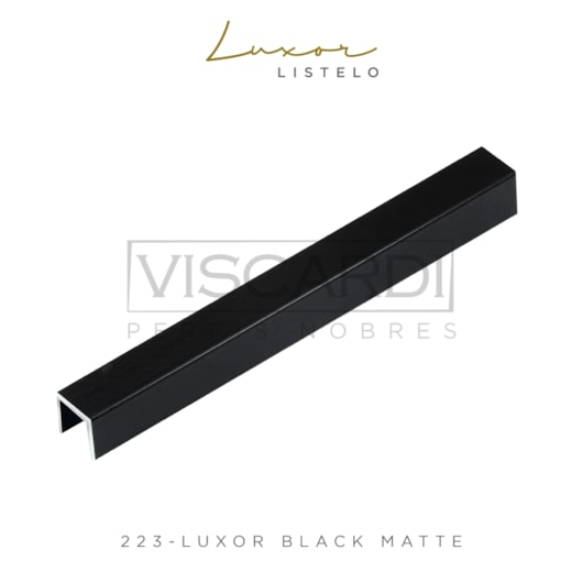 Acabamento Viscardi Para Parede Luxor 223 Black Matte Alumínio Anodizado - Imagem principal - fca1daf3-a2b4-4ae9-87e2-1143bdb0e805