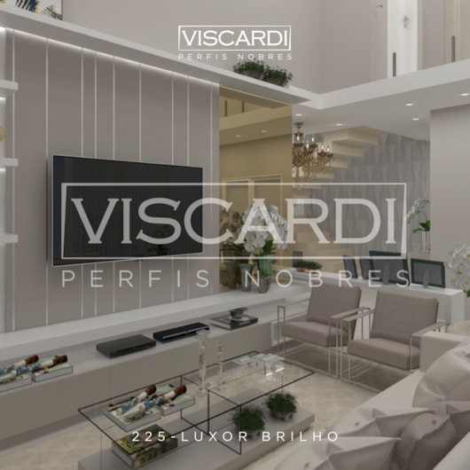 Acabamento Viscardi Para Parede Luxor 225 Cromado Brilho Alumínio Anodizado - Imagem principal - 7dece7db-b76d-47f5-8b61-a8b85c82cbdc