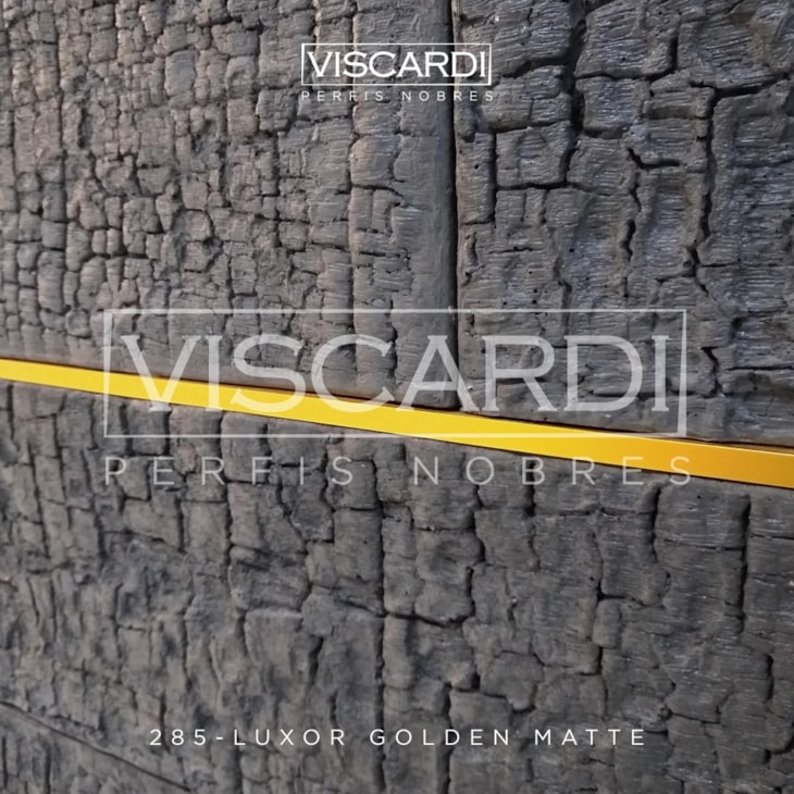 Acabamento Viscardi Para Parede Luxor 285 Golden Matte Alumínio Anodizado