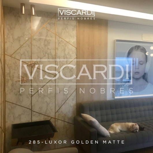 Acabamento Viscardi Para Parede Luxor 285 Golden Matte Alumínio Anodizado - Imagem principal - 1e88106a-9c1a-443e-8583-af58a482aec2