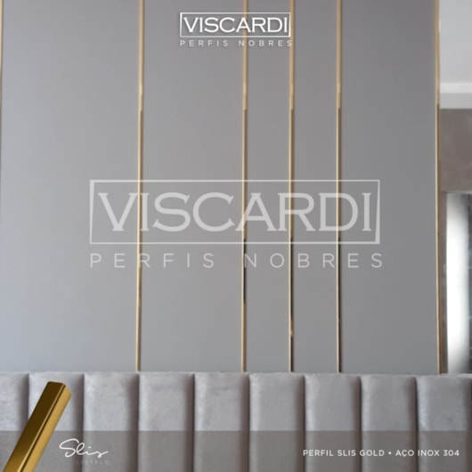 Acabamento Viscardi Para Parede Slis 76 Slis Gold Aço Inox 304  - Imagem principal - 527bd6b1-3f3f-423a-b001-52e5402dd200