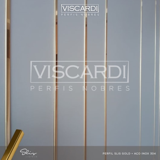 Acabamento Viscardi Para Parede Slis 76 Slis Gold Aço Inox 304 - Imagem principal - 17d0a98b-3d94-483b-a659-a563bf4f3b34