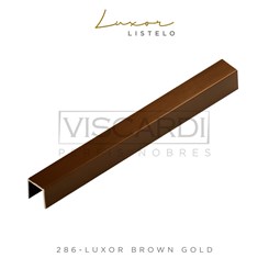 Acabamento Viscardi Para Piso E Parede Luxor 286 Brown Gold Acetinado Alumínio Anodizado