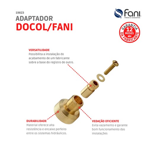 Adaptador Docol/Fani Acabamento 1/2 3/4 E 1 1/2 507 Fani - Imagem principal - dfb8e00b-92aa-4e47-9a65-b07db67d748f