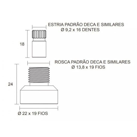 Adaptador Docol Para Acabamento Fani 1/2 3/4 E 1 1/2 507 Fani - Imagem principal - c2f90df1-3841-4fa3-b616-5de555641ef5