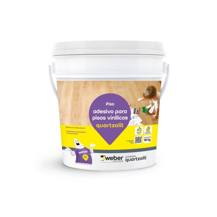 Adesivo Cola Para Piso Vinilico 18kg Quartzolit