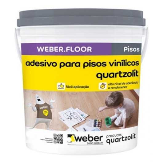 Adesivo Cola Para Piso Vinílico 3,6l Quartzolit - Imagem principal - c9512d7d-c760-45e2-bbe9-0d1a06f75718